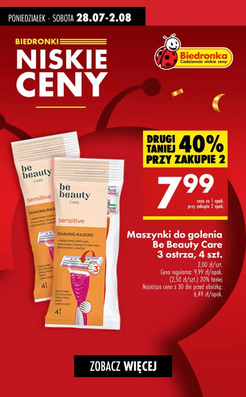 Biedronka - gazetka promocyjna Maszynki jednorazowe do golenia - zobacz promocje!   - strona 3