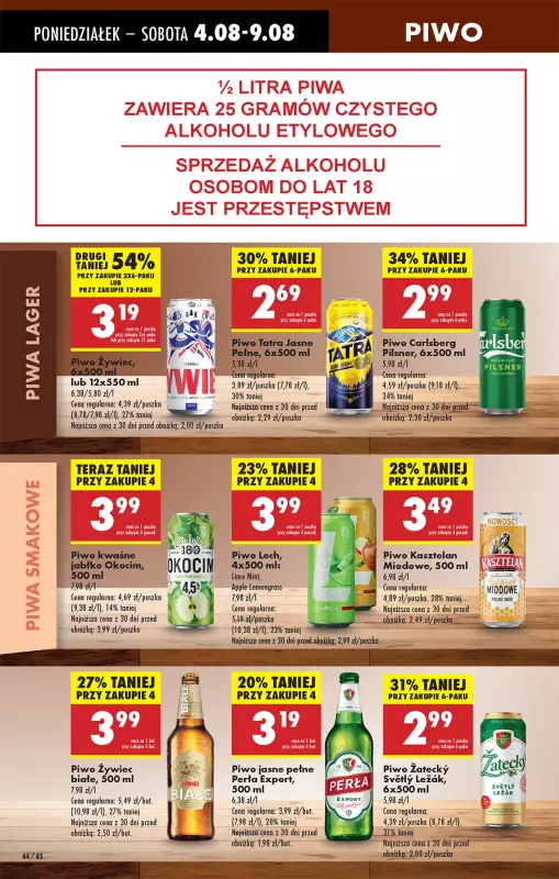 Biedronka - gazetka promocyjna Od poniedziałku, Z ladą tradycyjną od poniedziałku 04.08 do niedzieli 10.08 - strona 62
