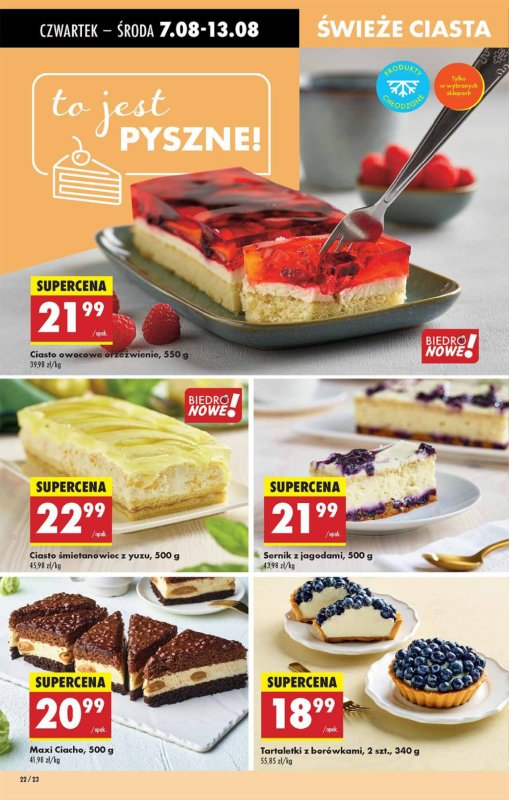 Biedronka - gazetka promocyjna Od czwartku, Z ladą tradycyjną od czwartku 07.08 do środy 13.08 - strona 22