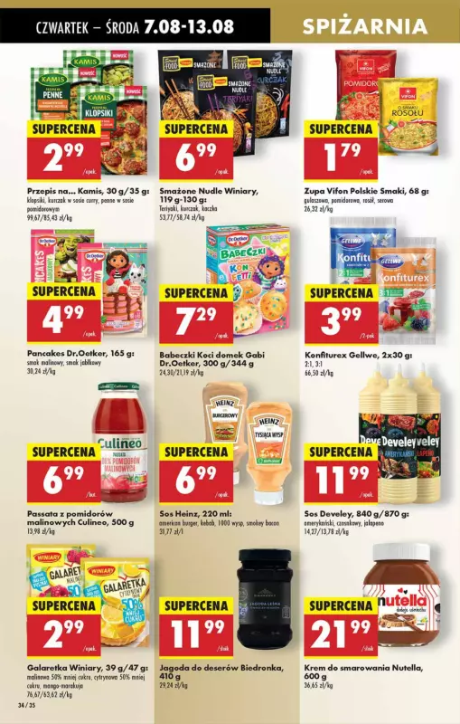 Biedronka - gazetka promocyjna Od czwartku, Z ladą tradycyjną od czwartku 07.08 do środy 13.08 - strona 34
