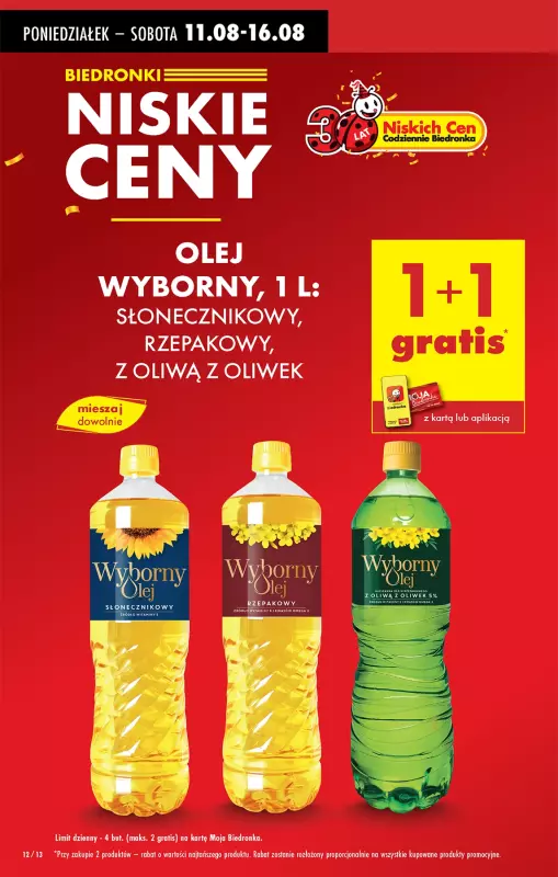 Biedronka - gazetka promocyjna Od poniedziałku od poniedziałku 11.08 do niedzieli 17.08 - strona 12