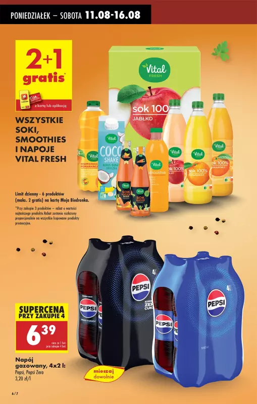 Biedronka - gazetka promocyjna Od poniedziałku, Z ladą tradycyjną od poniedziałku 11.08 do niedzieli 17.08 - strona 6