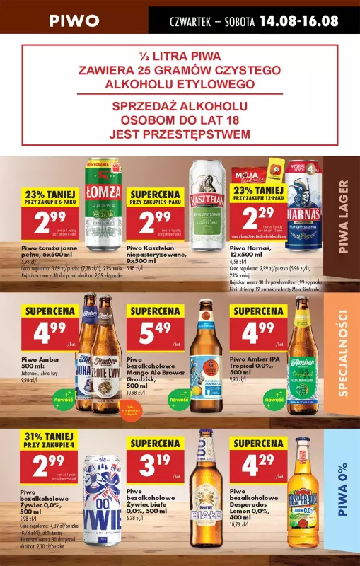 Biedronka - gazetka promocyjna Od czwartku, Z ladą tradycyjną od czwartku 14.08 do środy 20.08 - strona 65