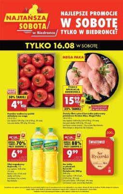 Biedronka - gazetka promocyjna Najtańsza sobota od soboty 16.08 do soboty 16.08