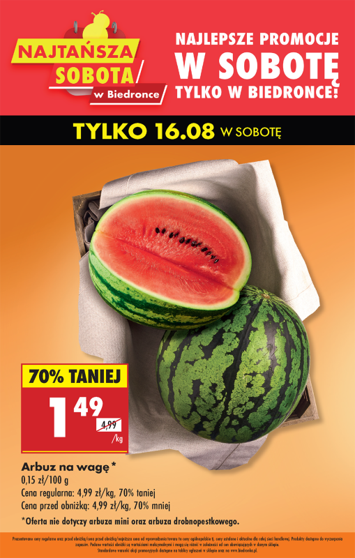 Biedronka - gazetka promocyjna Najtańsza sobota od soboty 16.08 do soboty 16.08 - strona 2