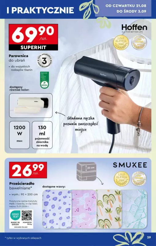 Biedronka - gazetka promocyjna Okazje tygodnia od 18.08 od poniedziałku 18.08 do środy 03.09 - strona 29