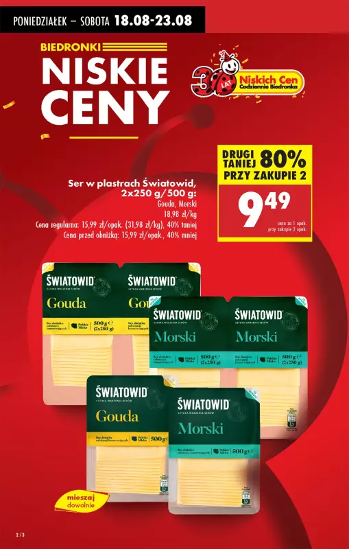 Biedronka - gazetka promocyjna Od poniedziałku, Z ladą tradycyjną od poniedziałku 18.08 do niedzieli 24.08 - strona 2