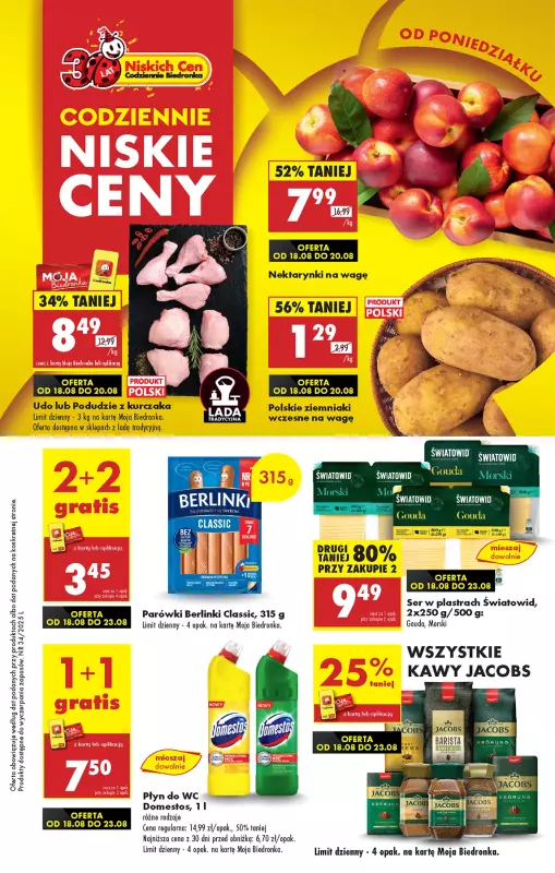 Biedronka - gazetka promocyjna Od poniedziałku, Z ladą tradycyjną od poniedziałku 18.08 do niedzieli 24.08