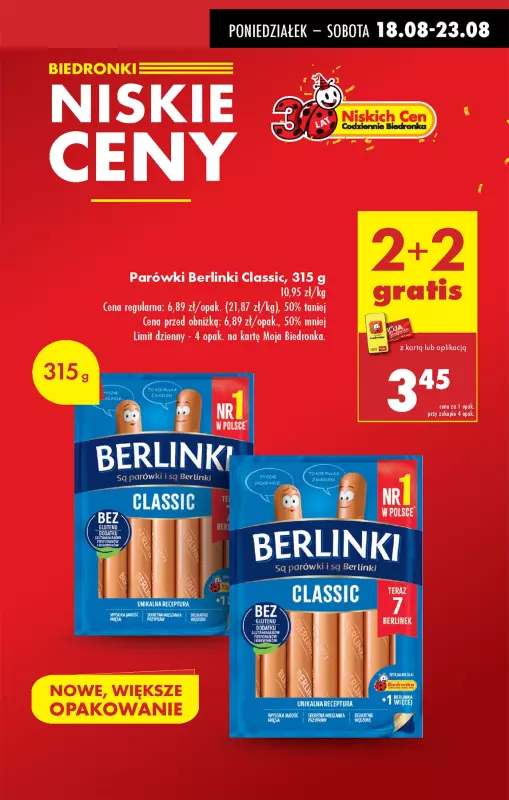 Biedronka - gazetka promocyjna Od poniedziałku, Z ladą tradycyjną od poniedziałku 18.08 do niedzieli 24.08 - strona 3