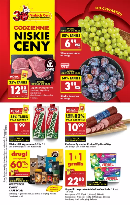 Biedronka - gazetka promocyjna Od czwartku, Z ladą tradycyjną od czwartku 21.08 do środy 27.08
