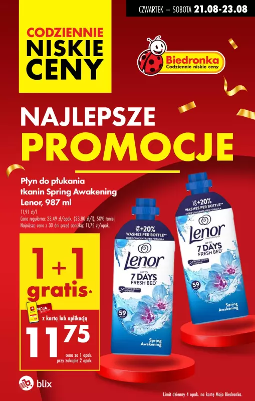 Biedronka - gazetka promocyjna Najlepsze promocje! od czwartku 21.08 do soboty 23.08