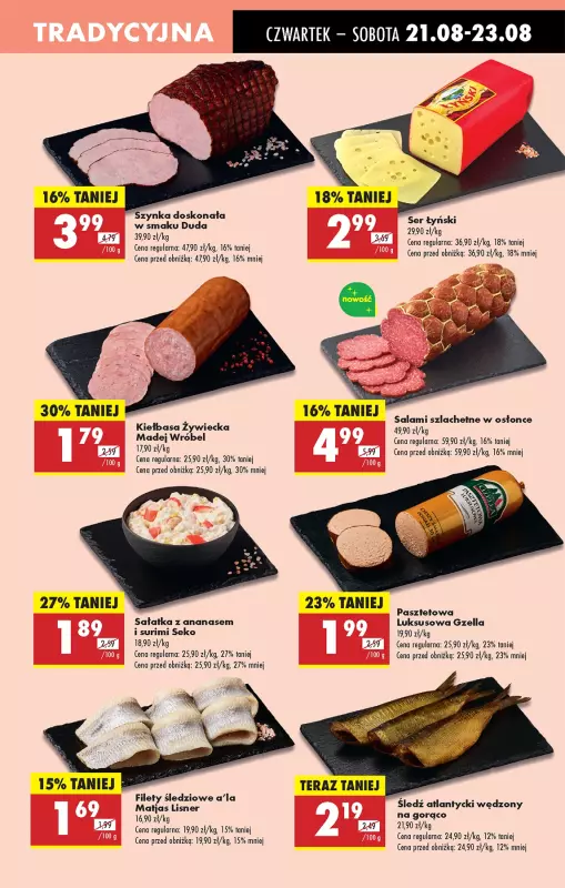 Biedronka - gazetka promocyjna Od czwartku, Z ladą tradycyjną od czwartku 21.08 do środy 27.08 - strona 23