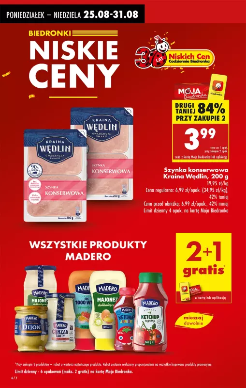 Biedronka - gazetka promocyjna Od poniedziałku, Z ladą tradycyjną od poniedziałku 25.08 do niedzieli 31.08 - strona 8