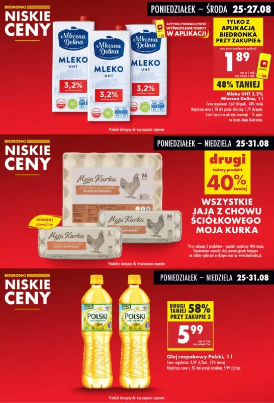 Biedronka - gazetka promocyjna Biedronkowe oszczędności od poniedziałku 25.08 do środy 27.08 - strona 2