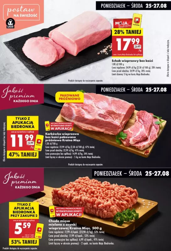 Biedronka - gazetka promocyjna Biedronkowe oszczędności od poniedziałku 25.08 do środy 27.08 - strona 4