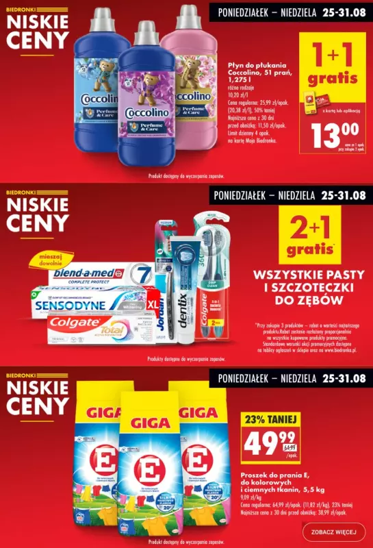 Biedronka - gazetka promocyjna Biedronkowe oszczędności od poniedziałku 25.08 do środy 27.08 - strona 9