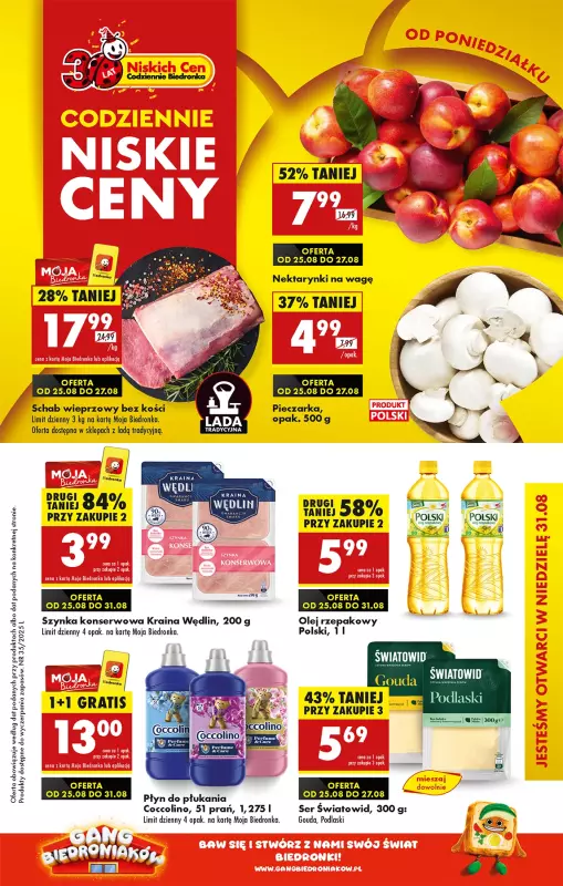 Biedronka - gazetka promocyjna Od poniedziałku, Z ladą tradycyjną od poniedziałku 25.08 do niedzieli 31.08