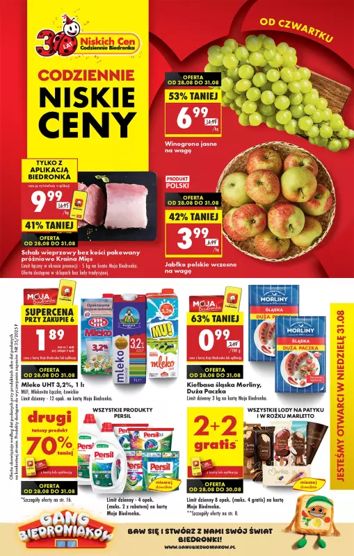 Biedronka - gazetka promocyjna Od czwartku od czwartku 28.08 do środy 03.09