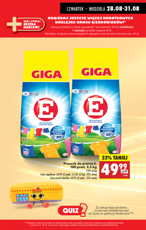 Biedronka - gazetka promocyjna Od czwartku od czwartku 28.08 do środy 03.09 - strona 45