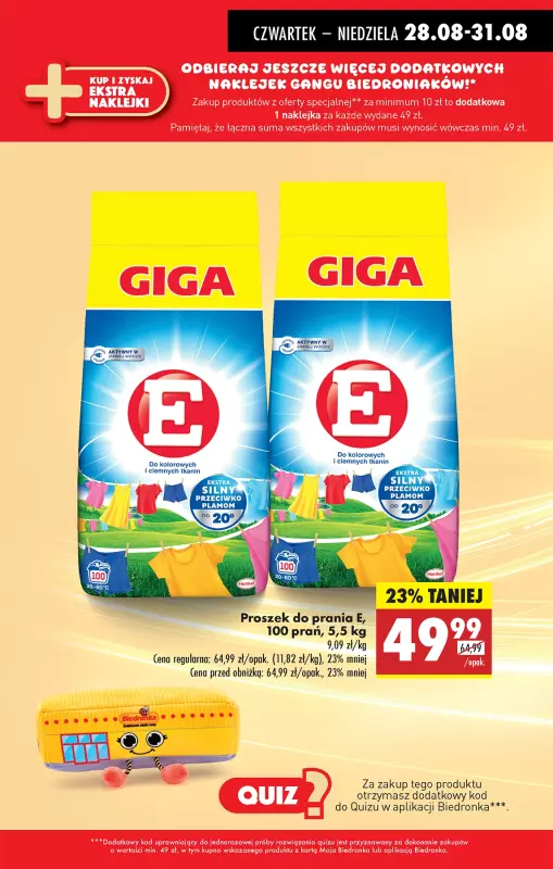 Biedronka - gazetka promocyjna Od czwartku od czwartku 28.08 do środy 03.09 - strona 45