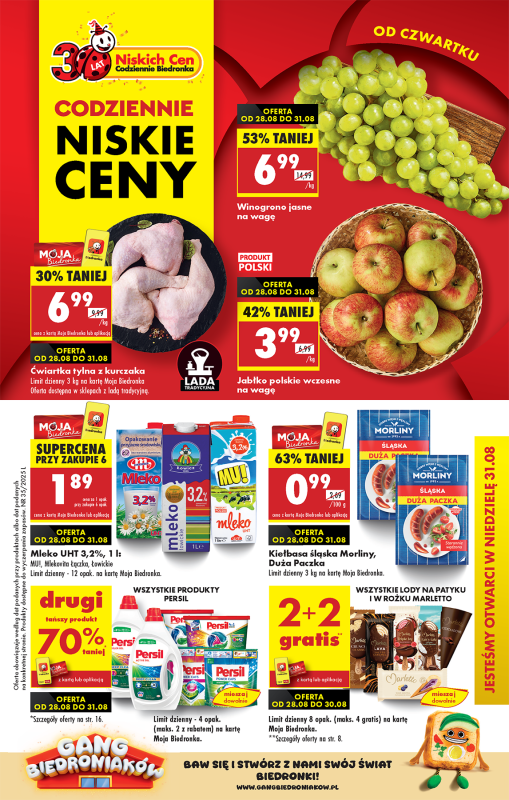 Biedronka - gazetka promocyjna Od czwartku, Z ladą tradycyjną od czwartku 28.08 do środy 03.09