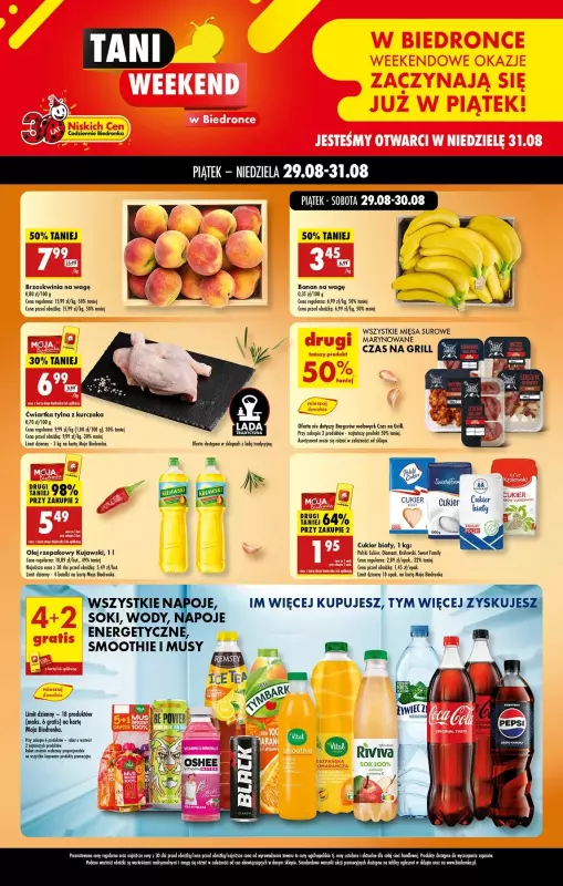 Biedronka - gazetka promocyjna Tani Weekend od piątku 29.08 do niedzieli 31.08