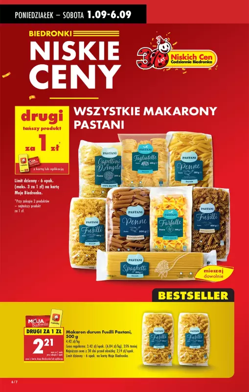 Biedronka - gazetka promocyjna Od poniedziałku od poniedziałku 01.09 do soboty 06.09 - strona 6