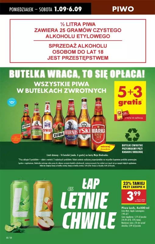 Biedronka - gazetka promocyjna Od poniedziałku od poniedziałku 01.09 do niedzieli 07.09 - strona 54