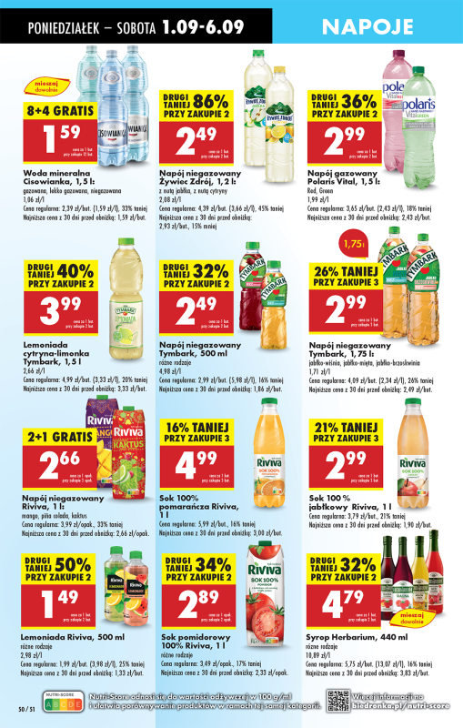 Biedronka - gazetka promocyjna Od poniedziałku od poniedziałku 01.09 do soboty 06.09 - strona 52