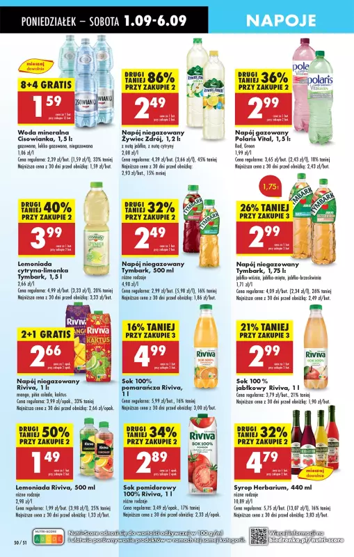 Biedronka - gazetka promocyjna Od poniedziałku od poniedziałku 01.09 do soboty 06.09 - strona 52