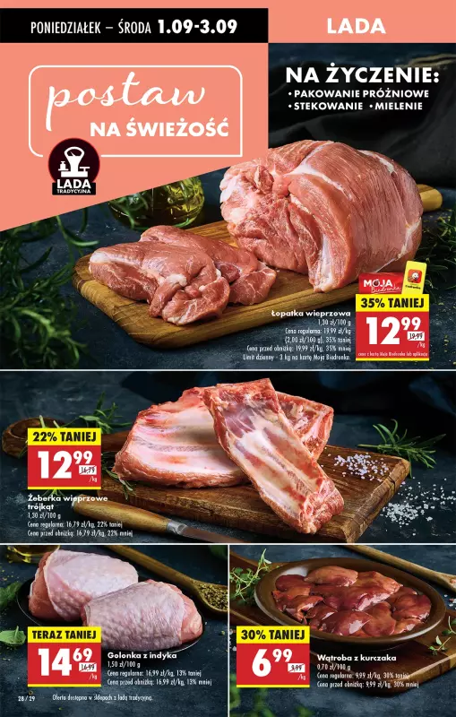 Biedronka - gazetka promocyjna Od poniedziałku, Z ladą tradycyjną od poniedziałku 01.09 do niedzieli 07.09 - strona 30