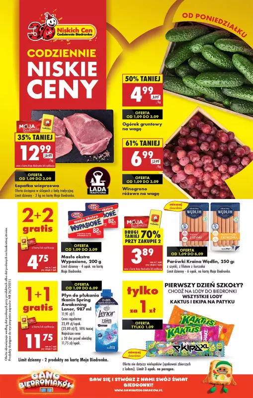 Biedronka - gazetka promocyjna Od poniedziałku, Z ladą tradycyjną  