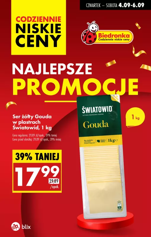 Biedronka - gazetka promocyjna Najlepsze promocje! od czwartku 04.09 do soboty 06.09