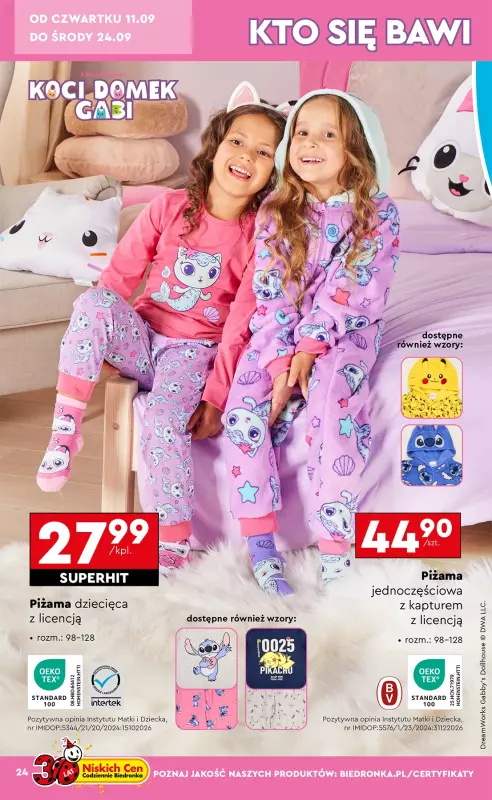 Biedronka - gazetka promocyjna Okazje tygodnia od 8.09 od poniedziałku 08.09 do środy 24.09 - strona 26