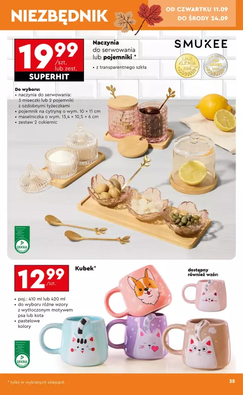 Biedronka - gazetka promocyjna Okazje tygodnia od 8.09 od poniedziałku 08.09 do środy 24.09 - strona 37