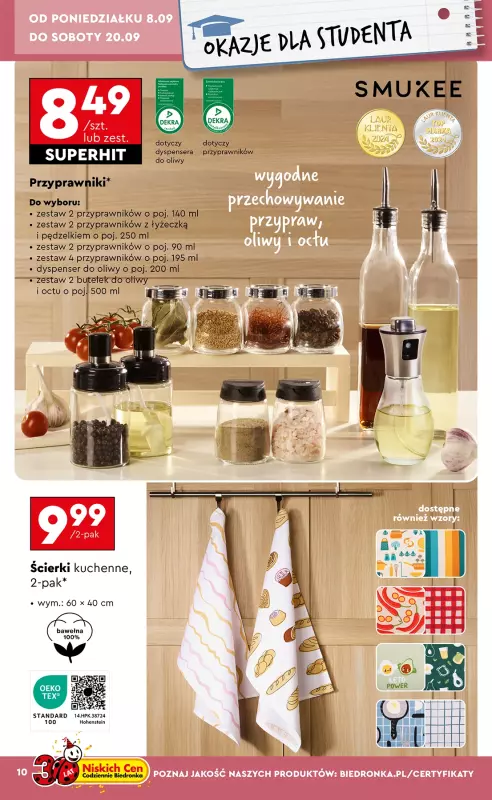 Biedronka - gazetka promocyjna Okazje tygodnia od 8.09 od poniedziałku 08.09 do środy 24.09 - strona 12