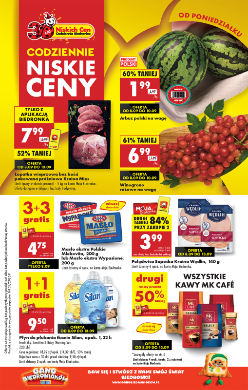 Biedronka - gazetka promocyjna Od poniedziałku od poniedziałku 08.09 do niedzieli 14.09