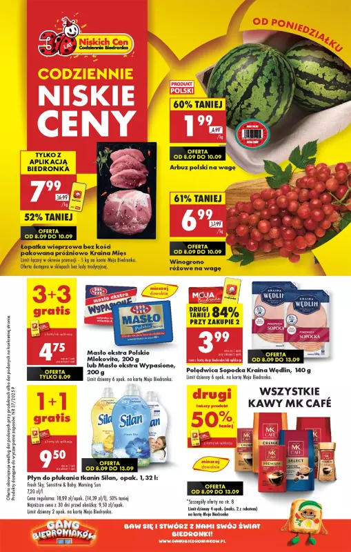 Biedronka - gazetka promocyjna Od poniedziałku od poniedziałku 08.09 do niedzieli 14.09
