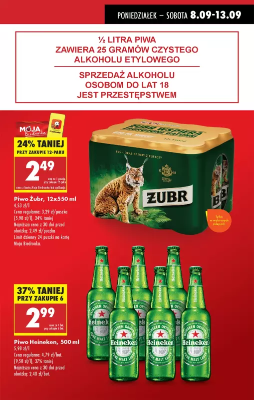 Biedronka - gazetka promocyjna Od poniedziałku, Z ladą tradycyjną od poniedziałku 08.09 do niedzieli 14.09 - strona 9