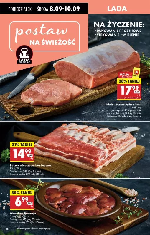 Biedronka - gazetka promocyjna Od poniedziałku, Z ladą tradycyjną od poniedziałku 08.09 do niedzieli 14.09 - strona 22