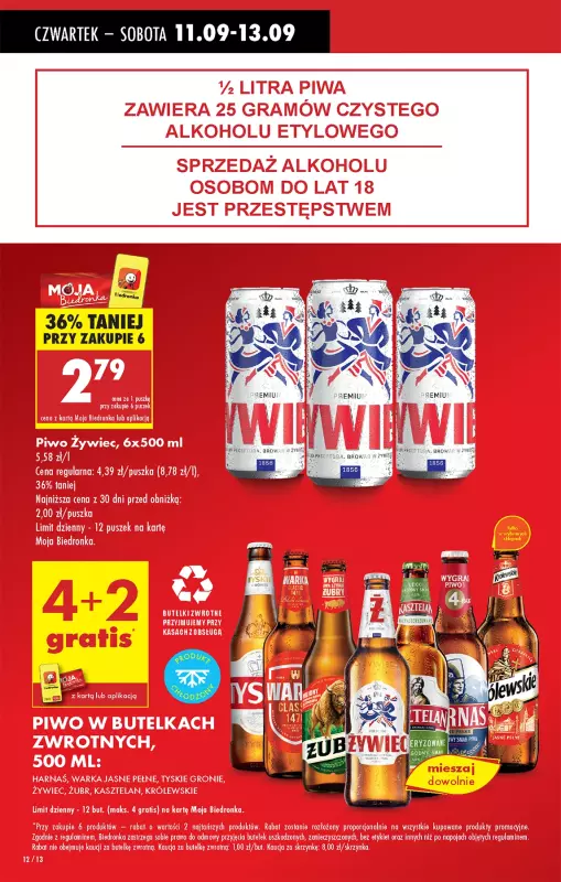Biedronka - gazetka promocyjna Od czwartku, Z ladą tradycyjną od czwartku 11.09 do środy 17.09 - strona 12