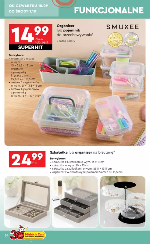 Biedronka - gazetka promocyjna Okazje tygodnia od 15.09 od poniedziałku 15.09 do środy 01.10 - strona 36