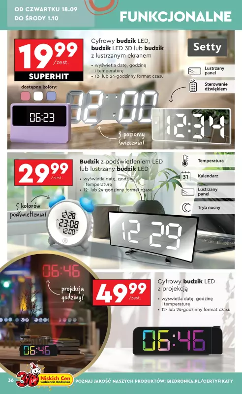 Biedronka - gazetka promocyjna Okazje tygodnia od 15.09 od poniedziałku 15.09 do środy 01.10 - strona 38