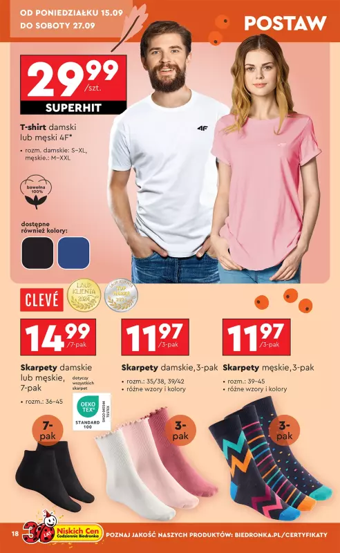 Biedronka - gazetka promocyjna Okazje tygodnia od 15.09 od poniedziałku 15.09 do środy 01.10 - strona 20