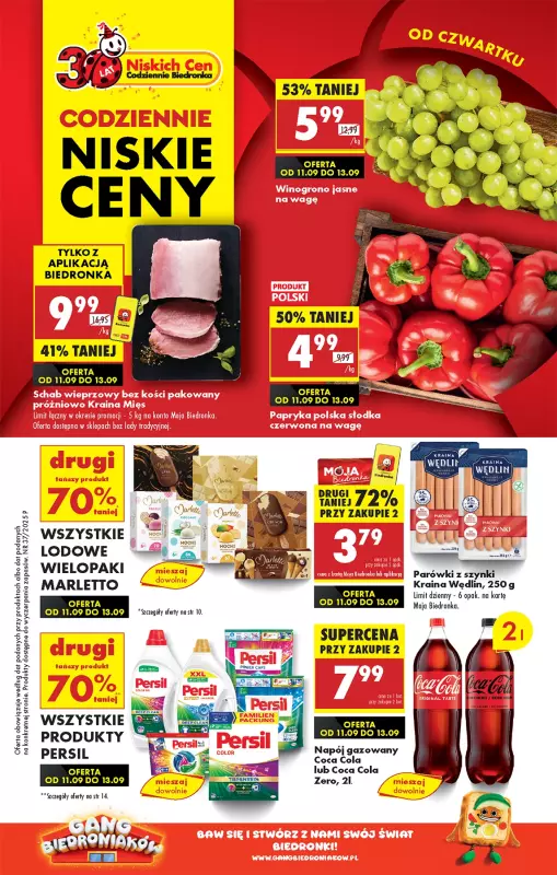Biedronka - gazetka promocyjna Od czwartku od czwartku 11.09 do środy 17.09