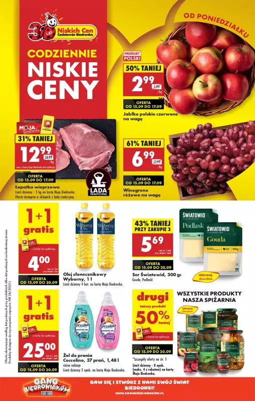Biedronka - gazetka promocyjna Od poniedziałku, Z ladą tradycyjną od poniedziałku 15.09 do niedzieli 21.09