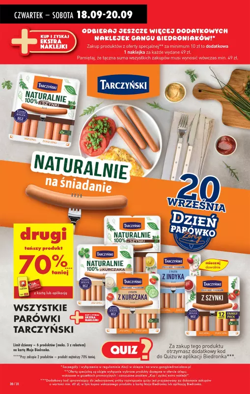 Biedronka - gazetka promocyjna Od czwartku od czwartku 18.09 do środy 24.09 - strona 36
