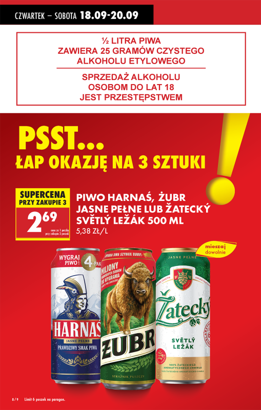 Biedronka - gazetka promocyjna Od czwartku, Z ladą tradycyjną od czwartku 18.09 do środy 24.09 - strona 8