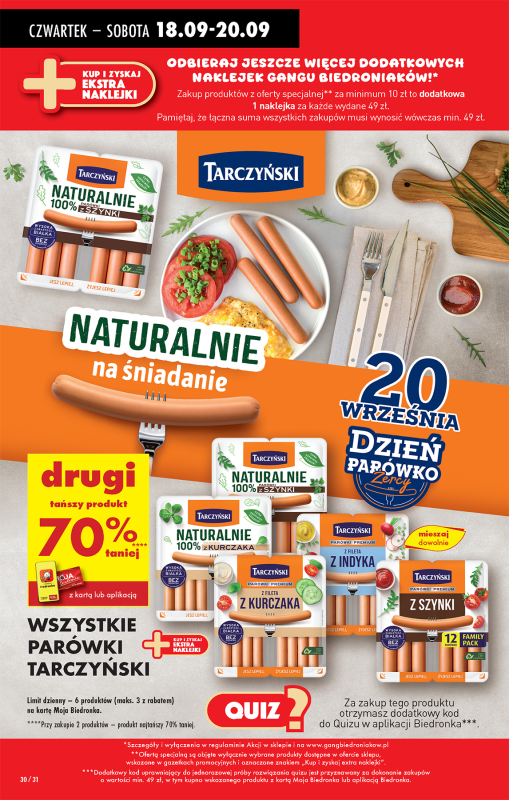 Biedronka - gazetka promocyjna Od czwartku, Z ladą tradycyjną od czwartku 18.09 do środy 24.09 - strona 36