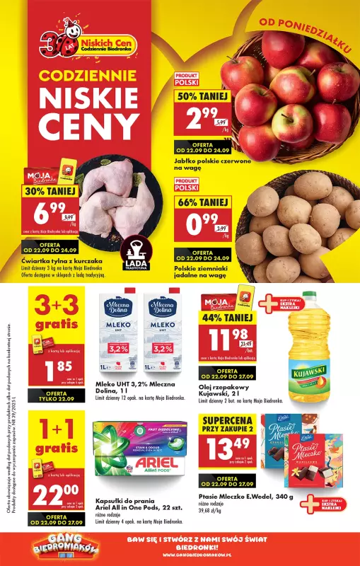 Biedronka - gazetka promocyjna Od poniedziałku, Z ladą tradycyjną od poniedziałku 22.09 do niedzieli 28.09